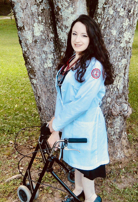 Kristal Nemeroff in her nurses’ uniform