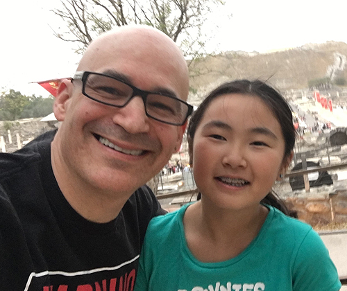 Dr. Enrique Schisterman with his 11-year-old daughter, Gili.