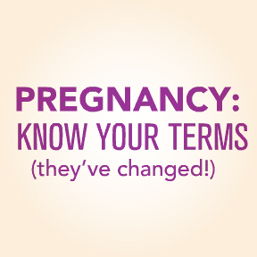 'Pregnancy: Know Your Terms (they’ve changed!)' animated GIFs