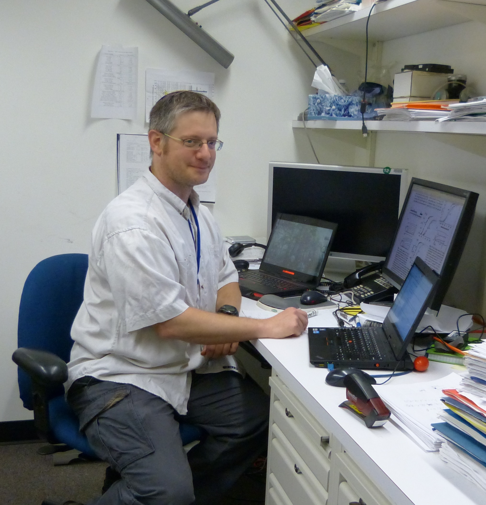 Photo of Shay M. Rappaport in the lab.