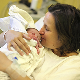 Mother and newborn.